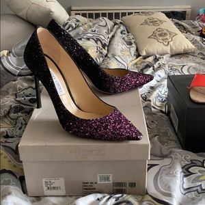 Jimmy Choo Romy gradient glitter heel